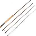Fly Fishing Rod, Carbon Fiber, 9ft to 10ft, 5/6wt to 7/8wt, 4 Piece Sections, Lightweight, Medium-Fast Action, Cork Grip, Hard Chromed Guides, Freshwater Bass Trout Fishing