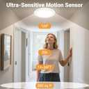 Wireless Closet Lights Motion Sensor - No Wiring Rechargeable Ceiling Light Night Light Indoor, Battery Operated Led Lights for Bedroom with Remote, Living Room Bathroom Home & Kitchen Decor Lighting (1 Pack, Multicolor)