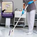 Baseboard Cleaner Tool with Handle, 60" Extendable Long Handle Baseboard Cleaner with 5 Reusable Pads for Baseboards Cleaning, Ceiling, Wall, Floor, Bathroom Kitchen