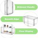 3 Pack Clear Acrylic Display Case, 3 Tier Showcase with Magnetic Door and Adjustable Shelves for Figures Collectibles, Wall Mount Or Tabletop