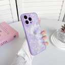 NITITOP Compatible with iPhone 13 Pro Max Case Cute Aesthetic Floral Flower Vintage Rose Pattern Matte Clear Women Girl Full Camera Lens Slim Hard PC Shockproof Pritective Cover - Purple