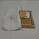 Bamboo Bread Slicer with Crumb Tray & Knife  3 Slice Thickness Options, Foldable Storage, 10 Ultra Sharp Stainless Steel Bread Knife with Ergonomic Handle  Sourdough & Cake Cutter Set