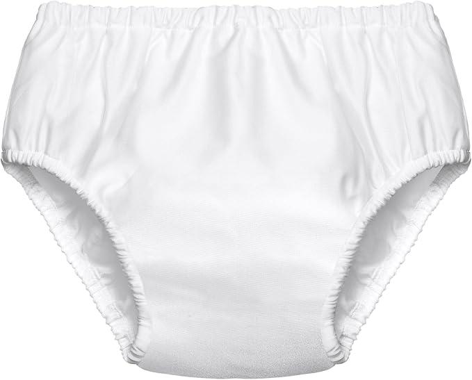 Swim Diapers for Adult Reusable Diaper for Pool Washable Leak Resistant Waterproof Adult Pull on Cover Pants for Men Women, Small (White,1 Piece)