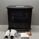 Sweetcrispy Freestanding Electric Fireplace Heater, 26 Indoor Fireplace with 3D Flame Effect, Overheating Safe Design, Energy Saving Space Heater with 12H Timer&Remote for Living Room, Bedroom, Black