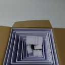 Large 8 Pcs White Acrylic Boxes for Display as Buffet Risers and Stands, Food Risers for Party, Table, including 10", 9", 8", 7", 6", 5", 4", 3" (Large, 8Pcs, White)