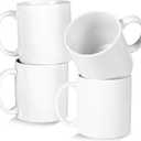 22oz white Super Large Ceramic Coffee Mugs Large Handles Set of 4