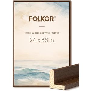 24x36 Wood Frame for Stretched Canvas Art with 1.25" Deep,Walnut