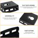 Square Slot Cutter, Stainless Steel Drywall Outlet Cutter Compatible with Dewalt 20V & Milwaukee M18 Oscillating Tools, One Step in Place Electrical Box Cutter for Drywall (Square)