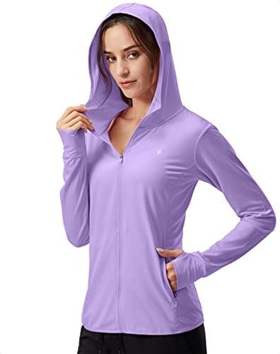Soothfeel Women's UPF 50+ Sun Protection Hoodie Jacket Lightweight Long Sleeve Sun Shirt for Women with Pocket Hiking Outdoor 3XL