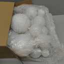 Baderke 36 Pcs 4 Sizes Christmas Ball Ornaments Xmas Christmas Tree Decorations Ball with Hanging Loop and Rope Holiday Party Wreath Home Decor (White,Shinny)