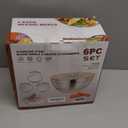 Mixing Bowls with Lids Set, 6 Piece Stainless Steel Nesting Storage Bowls for Kitchen, with 3 Grater Attachments & Non-Slip Bottoms, Size 5.5,3.5,2.5,2.1,1.5,1.1 QT (Khaki)