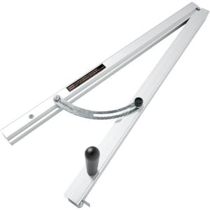 POWERTEC 71035V Table Saw Angle Cutting Jig for Creating Tapered Cuts | 24-Inch Lightweight Aluminum Rails and Laser Etched Scale, 15 Degrees of Taper, 1 PK