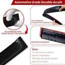 Rain Guards for 2018-2025 Jeep Wrangler JL Side Window Wind Deflector fit 2020-2025 Gladiator Visors Shades Tape On Out Channel 4PC Set Black