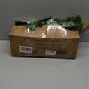 9FT Prelit Artificial Christmas Garland with Dual Color LED Lights and Timer by Remote Control and Batteries Operated for Mantle Stairs Fireplace Door Xmas Decoration, Indoor Outdoor, Green