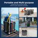 Pool Storage Bin, 142 Gallons, Holder for Noodles, Toys, Floats, Towels, Mesh Organizer for Swimming Equipments, Basic Plus Style