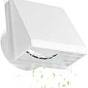 Hon&Guan Dryer Vent Cover Outside with Removable Mesh, Wall Mount Extractor Vent with Rubber Cushioned Non-Return Flap, High Quality Iron Outside Dryer Vent Cover for House (White, 6 Inch)