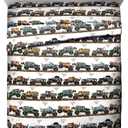 Jay Franco Kids Sheet Set with Fitted, Flat Sheets & Pillow Cover - Ultra-Soft Bedding with Pillowcase for Room Decor, Multi - Monster Jam, 4 Piece Queen