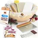 Superbaking Banneton Bread Proofing Basket, Sourdough Bread Baking Supplies, Round 9 Inch Sourdough Starter Kit, Proofing Basket for Baking, Bread Making Supplies Tools, Banneton Basket Gift Set