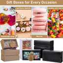 Roowest 50 Sets Kraft Homemade Gift Box Bundle with Blank Tags and Jute String (101 Items) for Jewelry Candy Wrapping Party Favor(6.3 x 3.5 x 2 Inch,3 Colors)