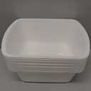 Honeydak 16 Pack Wash Basins Plastic Wash Tub 7 Quart Graduated Buckets Rectangular Plastic Hospital Bedside Soaking Tub Washing Basin for Cleaning Foot Bath Washing Dishes Face Cleansing (White)