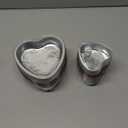 Meanplan 30 Pack Heart Shaped Cake Pans 9 oz, 3.4 oz Aluminum Heart Shaped Foil Pan Disposable Valentine Cake Baking Mold with Lids Galentine's Day Cupcake Dessert Boxes for Valentine Parties