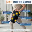 5 in 1 Hip Brace for Women Men Sciatica Pain Relief Devices - Adjustable Groin, Hip Flexor Compression Wrap for Comfortable Thigh, Hamstring & Sciatic Nerve Support, Improved Mobility & Recovery