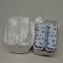 100Pcs Mini Loaf Pans with Lids,6.8oz Rectangular Aluminum Foil Baking Pans Disposable Mini Cake Pans,Chinoiserie