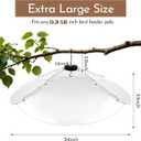 24 Inch Oversized Squirrel Baffle for Hanging Bird Feeder, Clear PC Bird Feeder Baffle Dome, Full Protection for Outdoors, Chew Proof Birds Feeders Rain Guard Cover Outdoors