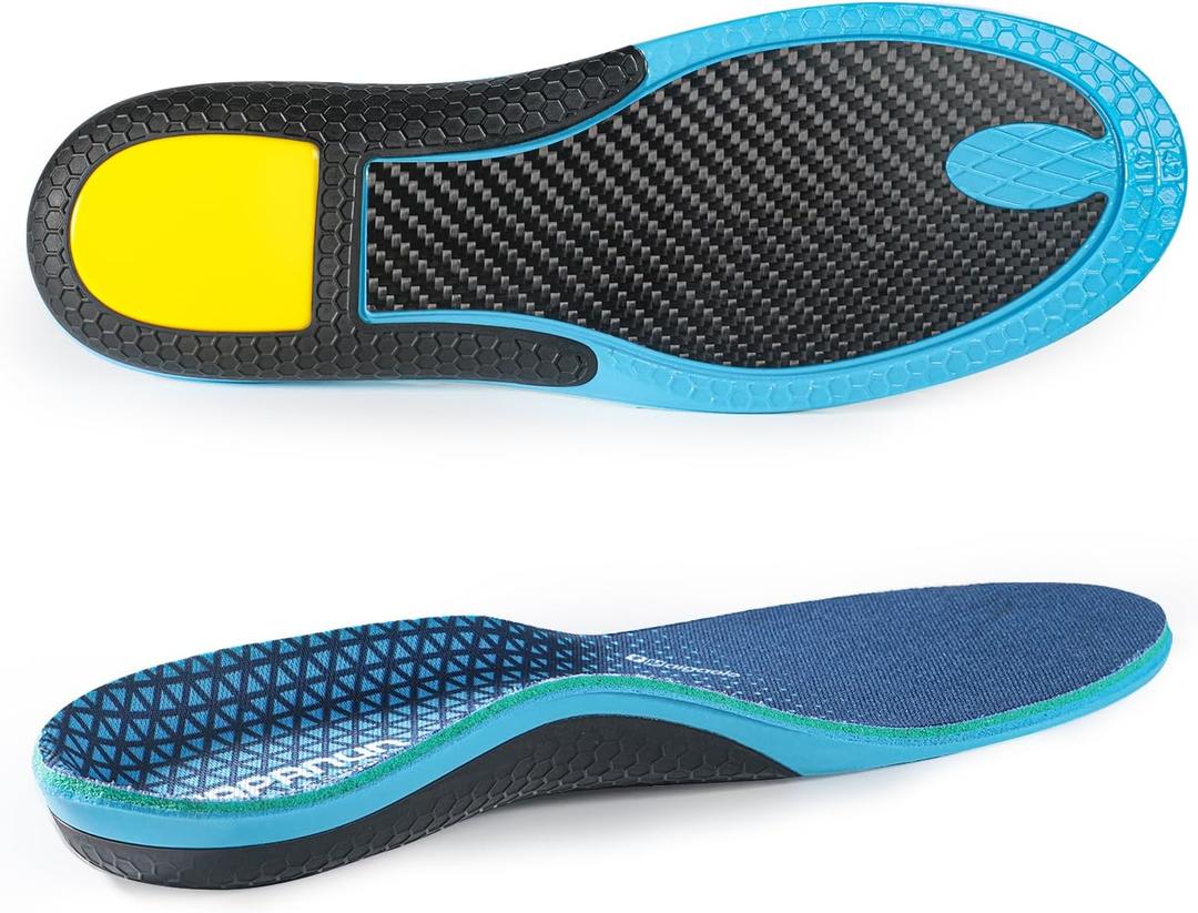 Hapanun Carbon Fiber Shock-Absorbing Insole with Arch Support is Suitable for Basketball, Running, Cycling, Outdoor Hiking and Other Daily Sports. (Blue, M6.5/7W7.5/8260mm)  Hapanun Carbon Fiber Shock-Absorbing Insole with Arch Support is Suitable for Basketball, Running, Cycling, Outdoor Hiking and Other Daily Sports. (Blue, M6.5/7W7.5/8260mm)