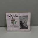 Baptism Picture Frame, Baptism Gifts for Boys, Christening Gifts for Girls, Catholic Baby Gift Wood Photo Frame, 4 x 6 Inch Photo