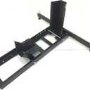MaxxHaul Motorcycle Wheel Chock HeavyDuty Steel Front Tire Stand Fits 15" to 22" Wheels Self Locking Cradle for Trailers Garages and Shops 1800 lb Capacity Black Powder Coat (70271)
