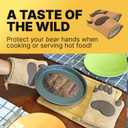 Fairly Odd Novelties FON-10278 Bear Oven Mitts Set Funny and Cute Kitchen Mittens/Potholders for Baking Christmas or Everyday Cooking Gloves, One Size Brown