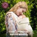 Momcozy Baby Carrier with Natural Cotton Linen, Built to Last, Ergonomic Design, 7-45lbs for Infant and Toddler, Lightweight and Comfortable, Hands-Free for Moms&Dads, Light Amber