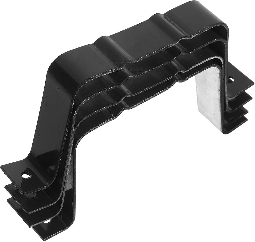 Uonlytech 4pcs Gutter Downspout Straps Rain Gutter Downspout Extension Straps Downspout Adapters Black