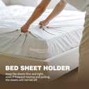 Sheet Holders - Heavy Duty Bed Sheet Holders for Corners with Anti-Slip Straps - Universal Fitted Sheet Holder for All Mattress Sizes - No More Loose Sheets, Wrinkles or Shifting
