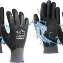 Waterproof Winter Work Gloves for Men and Women, Touchscreen, Freezer Gloves, Thermal Insulated, for Cold Weather (Large, Gray) 2 Pack