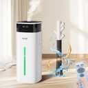 Humidifier Large Room 5.3Gal/20L - Cool and Warm Mist Humidifiers for Home 3000 sq ft, Air Humidifiers for Bedroom with Diffuser&Extended Tube, Whole House Humidifiers for Nursery Baby Plants (White)