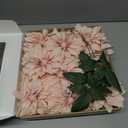 20 Packs Christmas Tree Glitter Faux Poinsettia Flowers Ornaments for Home Outdoor Decoration (Rose Gold,3/4/ 6 inch)