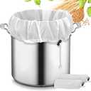 Brew Bags, 2 Pack Extra Large Reusable Straining Bag, 26"x22", 250 Micron Fine Mesh Strainer Bag with Adjustable Drawstring for Home Brewing Hops Grains Fruit Wine Beer Making Brew in a Bag Supplies