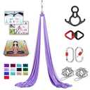 ZYOSJK 11 Yards Aerial Silks For Home Aerial Yoga Swing Aerial Yoga Hammock Swing Aerial Silk For Gymnastics (LIGHT PURPLE)