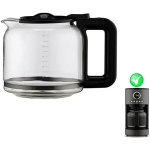 Carafe Replacement for the Cuisinart 12-Cup Glass Coffee Carafe Model DCC-1220BKSWM ONLY - Black Handle/Lid
