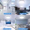 Airand LED Flush Mount Ceiling Light Fixture, 15 Inch LED Ceiling Lights 5000K 3800LM Water-Proof Round Modern Lamp for Bedroom Kitchen Dining Room Hallway Laundry Warehouse Daylight Lighting