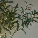 Hairui Lighted Olive Branches with Timer 24IN 72LED Battery Operated, Artificial Greenery Olive Tree Branch with Fairy Lights for Wedding Christmas Home Indoor Outdoor Decoration