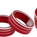 LECART Car Interior Accessories Fit for Jeep Grand Cherokee 2022-2014 AC Knob Covers & 4WD Switch Knob Cover Red Auto Decoration Stylish Metal Decal Decor Trims 4Pcs