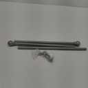 Silver Curtain Rods for Windows with Brackets,5/8 Inch Diameter Small Window Curtain Rod 28 to 48 Inches,Easy Install Drapery Rods,Gray