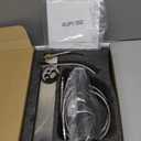 Rumose Vessel Sink Bathroom Faucet, Brushed Nickel Single Hole Waterfall Sink Faucets with Supply Hose and Pop Up Drain, Tall Waterfall Faucet for Bathroom Sink, JXM1221BN