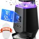 Fruit Fly Traps for Indoors, Fly Trap Indoor Gnat Traps for House Indoor, Effective Fruit Fly Traps Bug Zapper Mosquito Trap for House Plant Pest Control with 10 PCS Refills BK