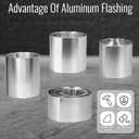 Aluminum Flashing RollAluminum Sheet Roll 5000x200x0.05mm(LxWxT) Applicable to Various House Repair and DIY Projects (0.002"x7.8"x16.4FT)