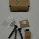 Rustic State Ray Screw in Wall Mount Cast Iron Hooks Coat Towel Bag Hat Hanger Multiuse Entryway Railroad Spike Rack Black Set of 4