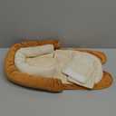 Baby Car Seat Head Body Support & Strap Covers, 2 in 1 Infant Car Seat Insert, Reversible Soft Breathable Newborn Cushion Pads for Preemie, Perfect for Baby Carseats, Strollers, Swings (Brown)